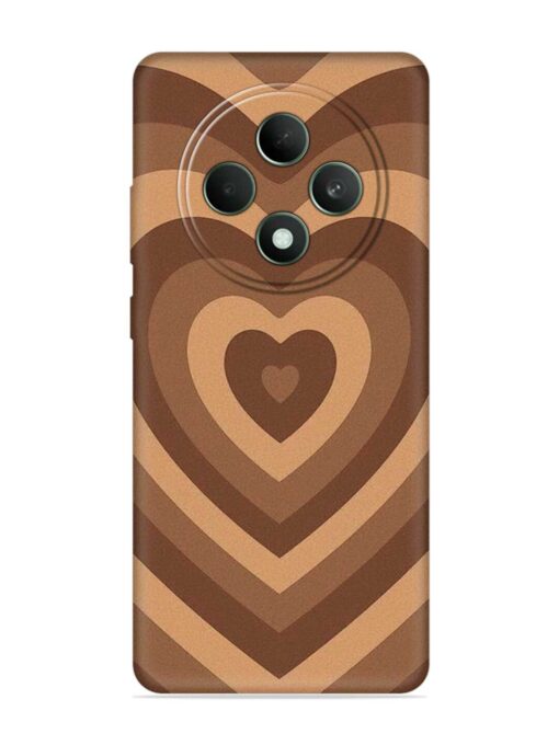 Brown Heart Embossed Soft Silicone Case for Oppo F27 (5G) Zapvi