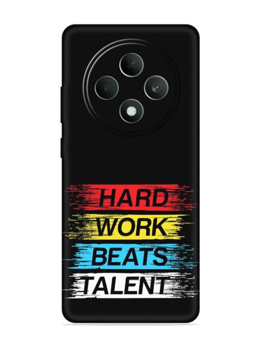 Hard Work Beats Embossed Soft Silicone Case for Oppo F27 (5G)