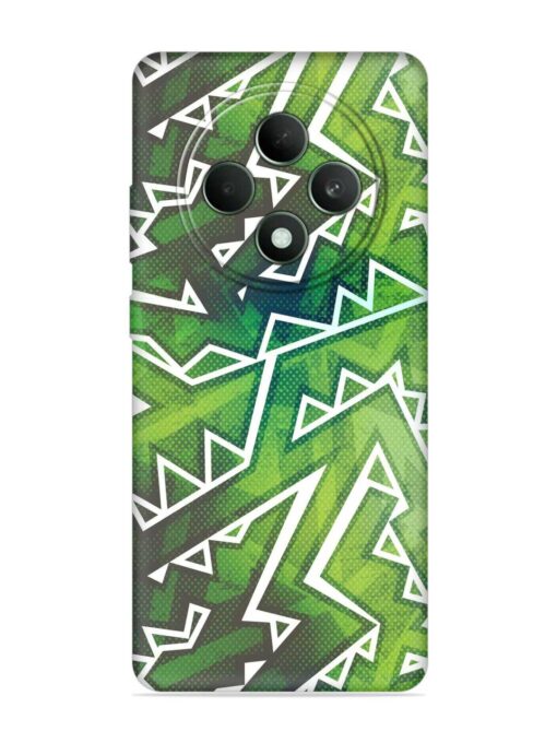 Green Graffiti Seamless Embossed Soft Silicone Case for Oppo F27 (5G)