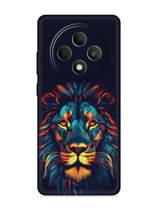 Colorful Lion Embossed Soft Silicone Case for Oppo F27 (5G)