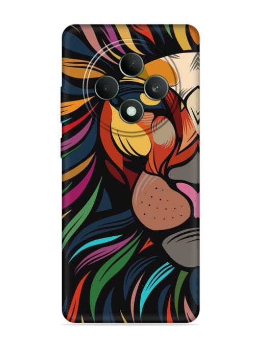 Trippy Lion Art Embossed Soft Silicone Case for Oppo F27 (5G)