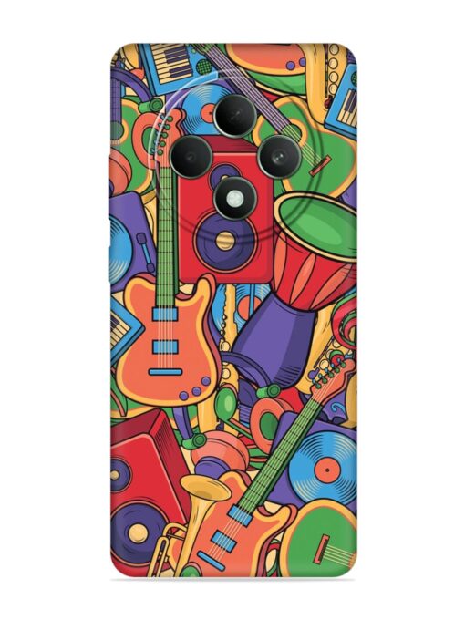 Colorful Music Art Embossed Soft Silicone Case for Oppo F27 (5G)