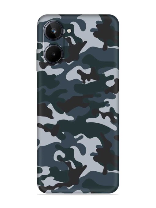 Dark Blue Army Military Art Embossed Soft Silicone Case for Realme 10 (4G) Zapvi