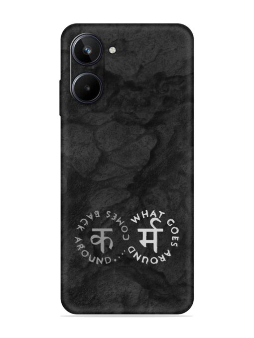 Karma Hindi Word Embossed Soft Silicone Case for Realme 10 (4G)