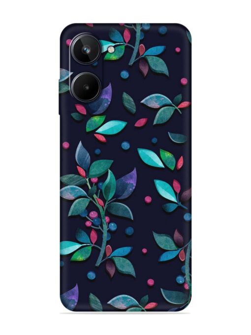 Decorative Watercolor Flower Embossed Soft Silicone Case for Realme 10 (4G)