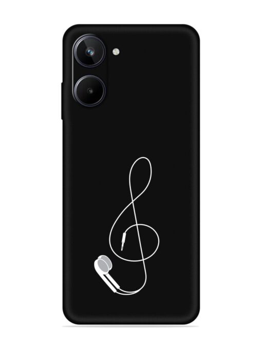 Music Earphone Vector Embossed Soft Silicone Case for Realme 10 (4G)