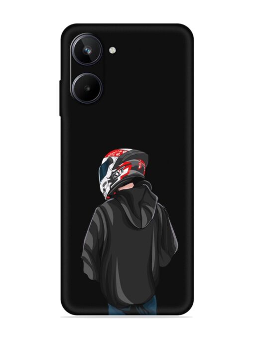 Motorcycle Rider Embossed Soft Silicone Case for Realme 10 (4G)