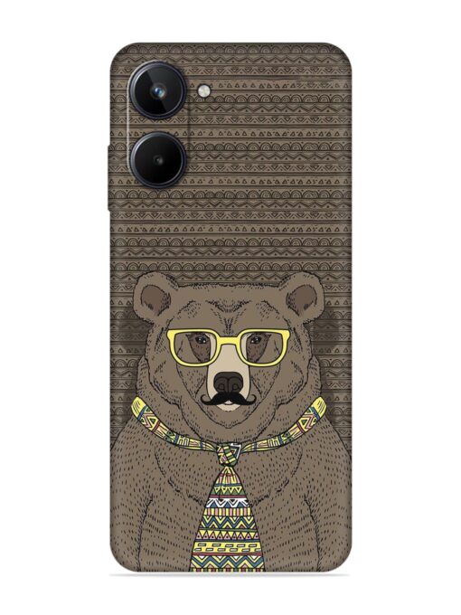 Grizzly Bear Embossed Soft Silicone Case for Realme 10 (4G) Zapvi