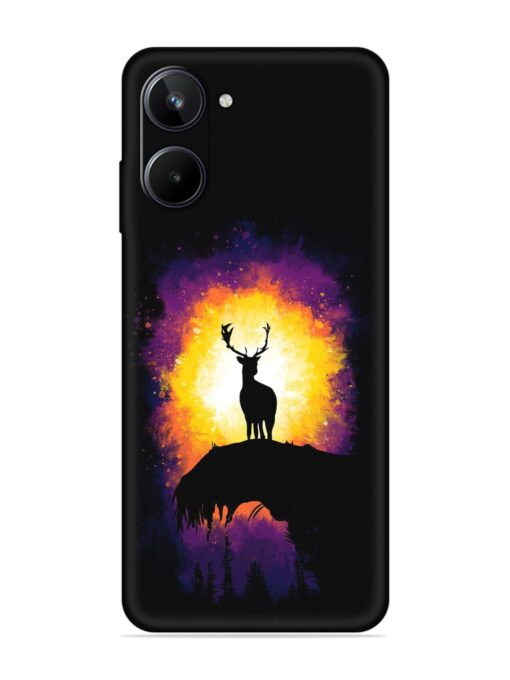 Elk Animal Art Embossed Soft Silicone Case for Realme 10 (4G)