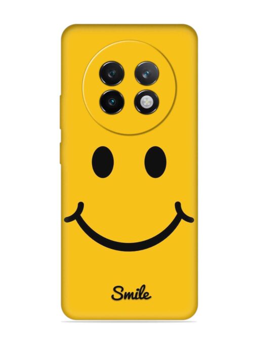 Yellow Smiley Embossed Soft Silicone Case for Realme 13 Plus (5G) Zapvi