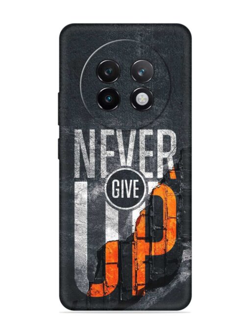 Never Give Up Embossed Soft Silicone Case for Realme 13 Plus (5G) Zapvi