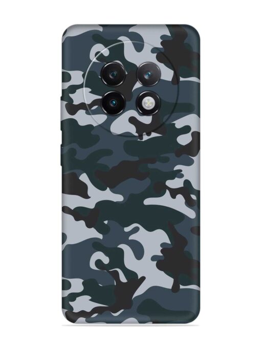 Dark Blue Army Military Art Embossed Soft Silicone Case for Realme 13 Plus (5G)