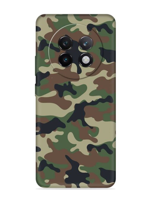 Army Military Camouflage Dark Green Embossed Soft Silicone Case for Realme 13 Plus (5G) Zapvi