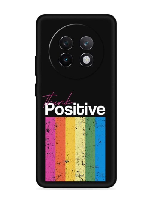 Think Positive Typography Embossed Soft Silicone Case for Realme 13 Plus (5G)