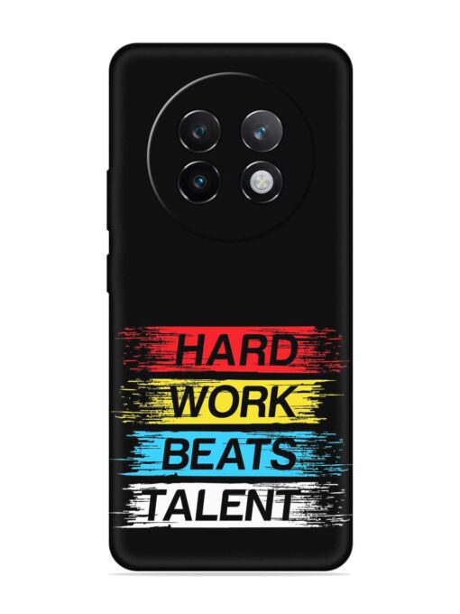 Hard Work Beats Embossed Soft Silicone Case for Realme 13 Plus (5G)