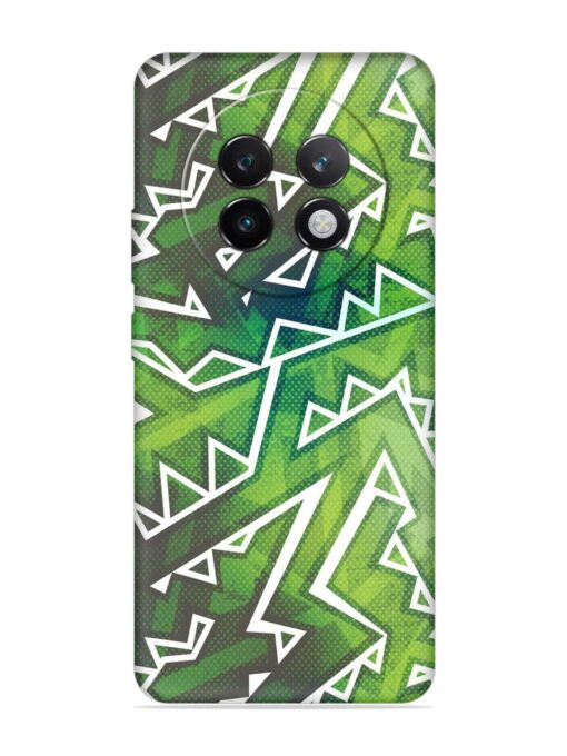 Green Graffiti Seamless Embossed Soft Silicone Case for Realme 13 Plus (5G)