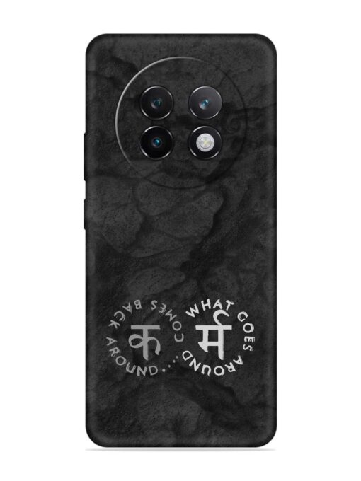 Karma Hindi Word Embossed Soft Silicone Case for Realme 13 Plus (5G)