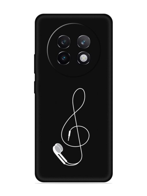 Music Earphone Vector Embossed Soft Silicone Case for Realme 13 Plus (5G)