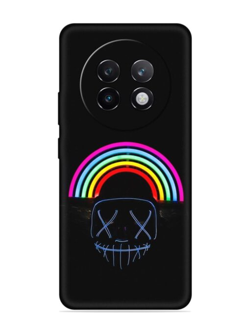 Mask Rainbow Embossed Soft Silicone Case for Realme 13 Plus (5G)