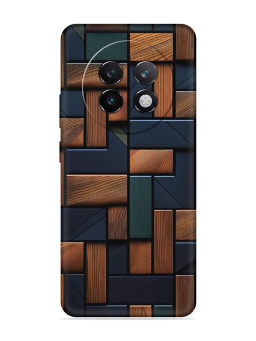 Wooden Background Cubes Embossed Soft Silicone Case for Realme 13 Plus (5G) Zapvi