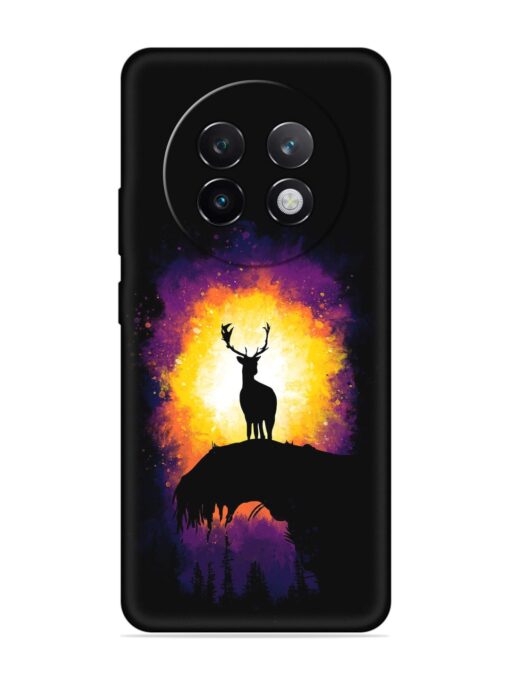 Elk Animal Art Embossed Soft Silicone Case for Realme 13 Plus (5G)