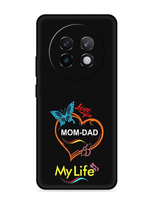 Love You Mom Dad Embossed Soft Silicone Case for Realme 13 Plus (5G)