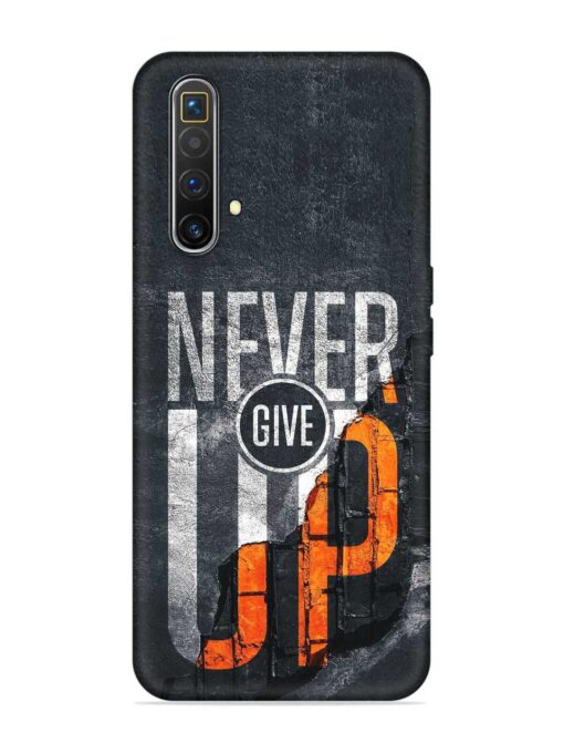 Never Give Up Embossed Soft Silicone Case for Realme X3 Superzoom Zapvi