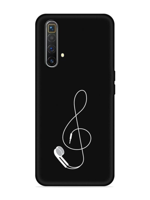 Music Earphone Vector Embossed Soft Silicone Case for Realme X3 Superzoom