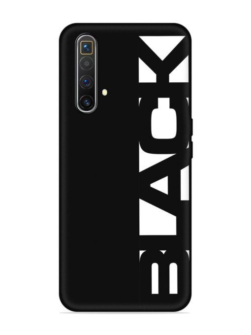 Black Typo Embossed Soft Silicone Case for Realme X3 Superzoom Zapvi