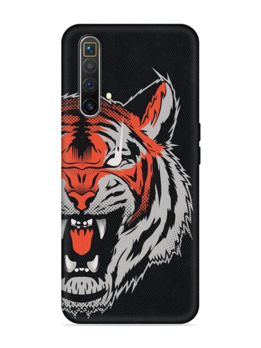 Tiger Aggression Embossed Soft Silicone Case for Realme X3 Superzoom