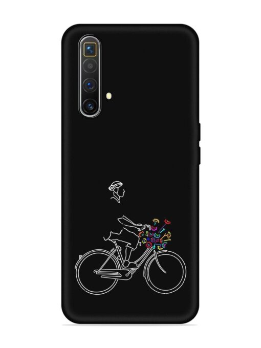 Minimalist Cycle Art Embossed Soft Silicone Case for Realme X3 Superzoom