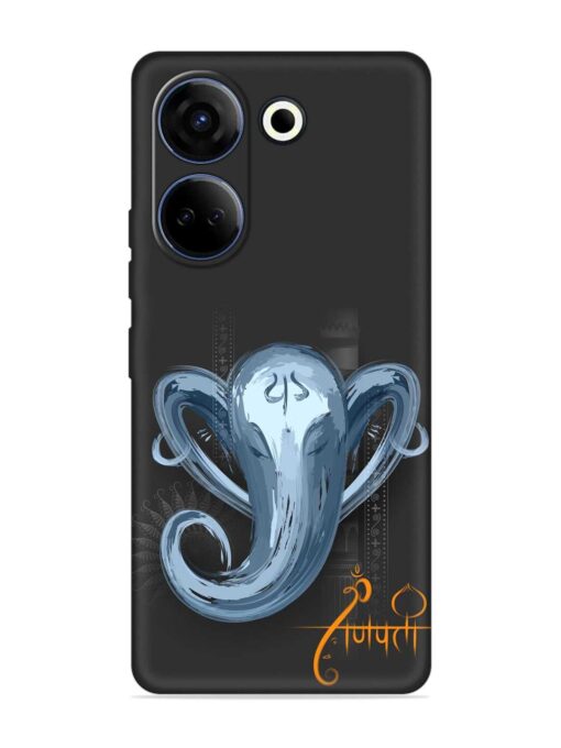 Illustration Lord Ganpati Embossed Soft Silicone Case for Tecno Camon 20 Zapvi