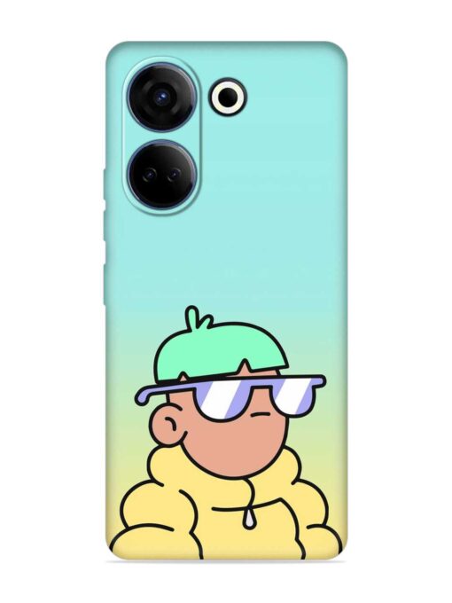 Doodles Cool Character Embossed Soft Silicone Case for Tecno Camon 20 Zapvi