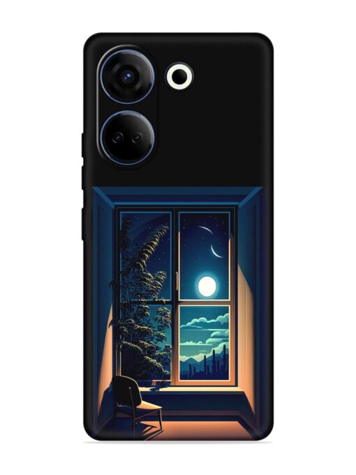 Night View At Window Embossed Soft Silicone Case for Tecno Camon 20