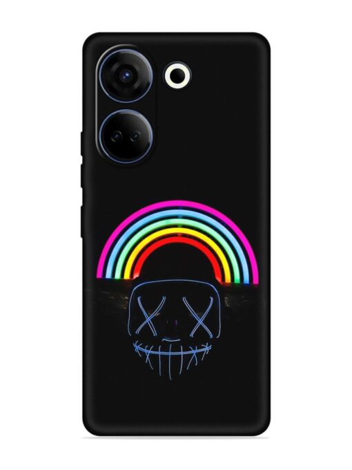 Mask Rainbow Embossed Soft Silicone Case for Tecno Camon 20