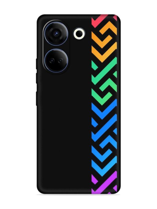 Colorshape Stripes Embossed Soft Silicone Case for Tecno Camon 20 Zapvi