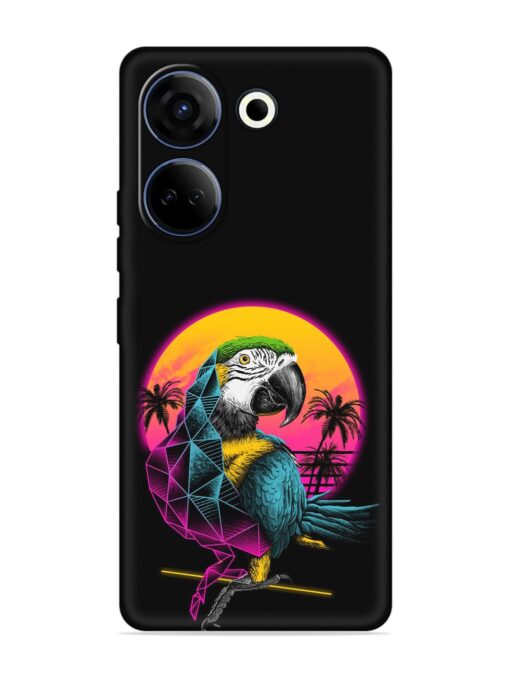 Rad Parrot Embossed Soft Silicone Case for Tecno Camon 20 Zapvi