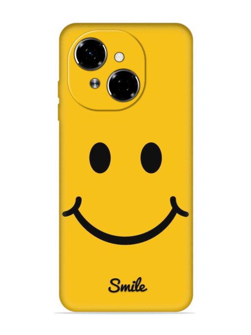 Yellow Smiley Embossed Soft Silicone Case for Tecno Spark Go 1 Zapvi