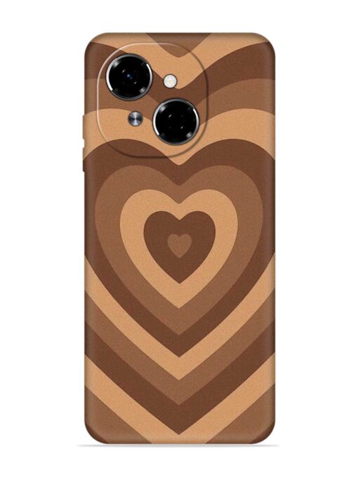 Brown Heart Embossed Soft Silicone Case for Tecno Spark Go 1