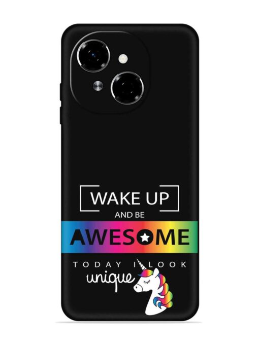 Inspirational Quote Unicorn Embossed Soft Silicone Case for Tecno Spark Go 1