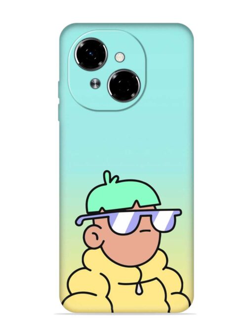 Doodles Cool Character Embossed Soft Silicone Case for Tecno Spark Go 1