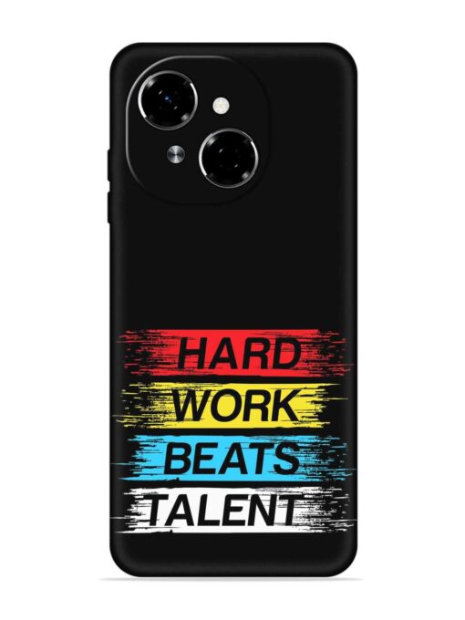 Hard Work Beats Embossed Soft Silicone Case for Tecno Spark Go 1