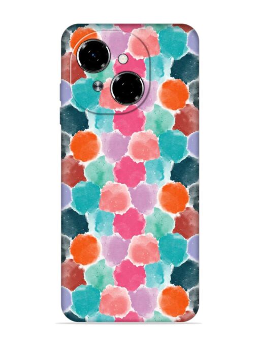 Colorful Seamless Pattern Embossed Soft Silicone Case for Tecno Spark Go 1