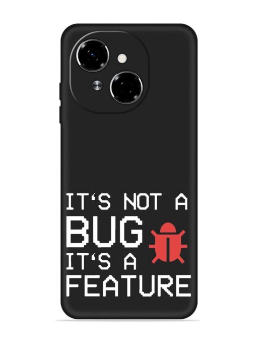 Not Bug Feature Embossed Soft Silicone Case for Tecno Spark Go 1