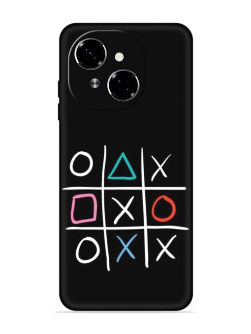 Super Neon Tic-Tac-Toe Embossed Soft Silicone Case for Tecno Spark Go 1