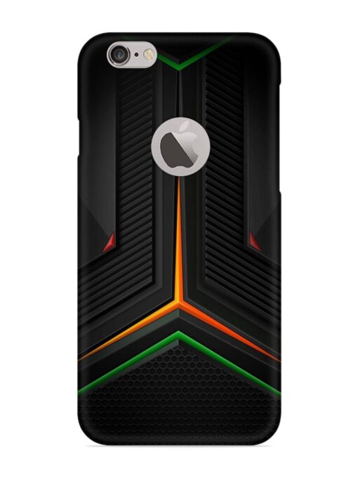 Orange Triangle Light Snap Case for Apple Iphone 6 Plus (Logo Cut) Zapvi