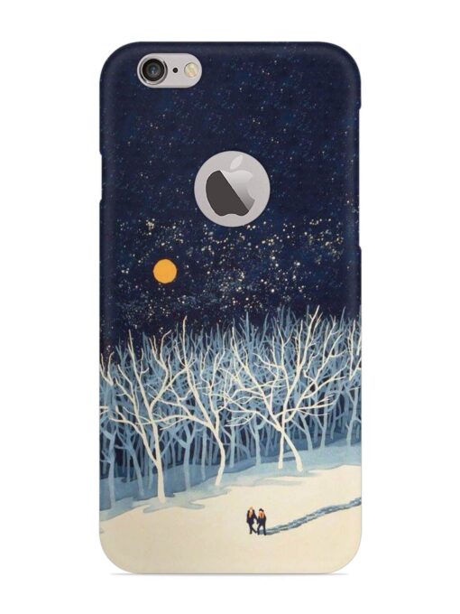 Full Moon Snowshoe Tour Snap Case for Apple Iphone 6 Plus (Logo Cut)