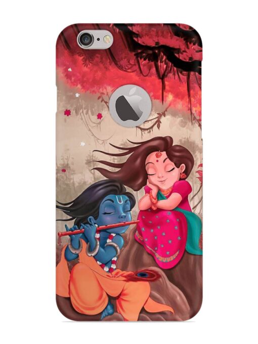 Radhe Krishna Water Art Snap Case for Apple Iphone 6 Plus (Logo Cut)