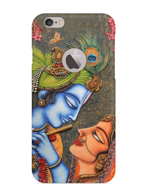 Lord Radha Krishna Flute Art Snap Case for Apple Iphone 6 Plus (Logo Cut)