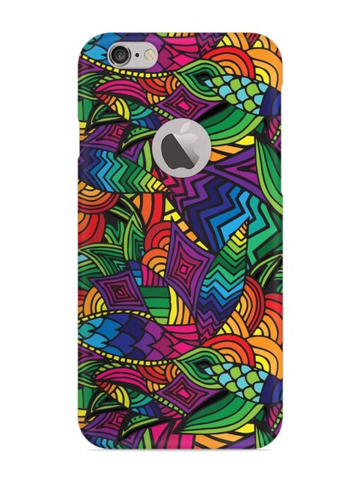 Abstract Multicolor Seamless Snap Case for Apple Iphone 6 Plus (Logo Cut) Zapvi